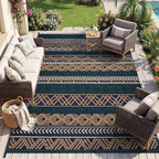 MontVoo Outdoor Rug Carpet Waterproof-Patio Rug Mat 5x8 Reversible RV Outdoor by MontVoo
