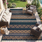 MontVoo Outdoor Rug Carpet Waterproof-Patio Rug Mat 6x9 Reversible RV Outdoor by MontVoo