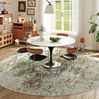 Green Round Rugs 6ft Washable Circle Area Rug - Image 2