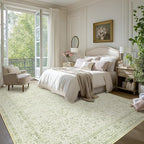 Light Green Nursery Rug Boy Girl 6x9 Area Rugs Washable Non Slip Low Pile Soft - Image 9