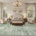 Soalmost 10x14 Area Rugs for Living Room, Non Slip Machine Washable Vintage Rugs - Image 3