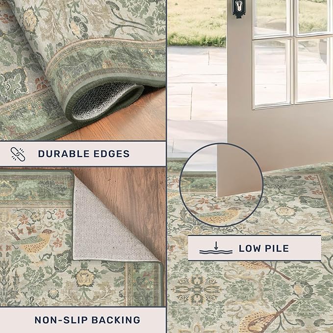 Hazo Haus Boho Long Bathroom Runner Rug 2x6 - Image 4