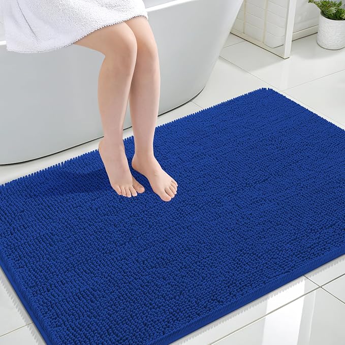 OLANLY Large Bathroom Rugs 47x32, Extra Soft Absorbent Chenille Bath Rugs by OLANLY