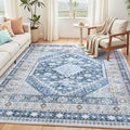 6x9 Washable Area Rugs, Large Living Room Rug, Vintage Boho Carpet, Non Slip by Carpelux
