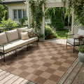 Lahome Colette Checkered Easy Jute Living Room Rugs, 5x7 Large Dining Room by Lahome