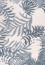 JONATHAN Y Tropics Palm Leaves Indoor Outdoor Area Rug 5x8 Cream/Dark Blue - Image 7