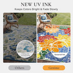 GENIMO Indoor Outdoor Area Rug 9'x12', Machine Washable Rugs - Image 5