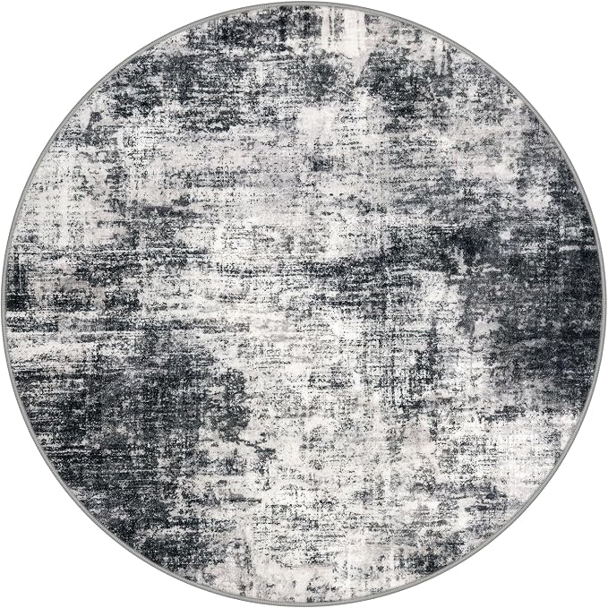 IOHOUZE Abstract Round Area Rug 6 Ft Washable Circle Rugs Large Round Rug Non - Image 10