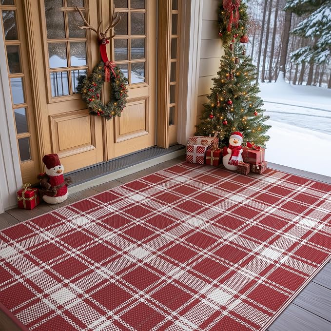 GENIMO Waterproof Outdoor Rug for Patio Clearance, Lightweight RV Camping Mat - Image 8