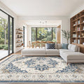 befbee 8x10 Area Rug for Living Rooms, Stain Resistant Neutral Washable Rugs by Befbee