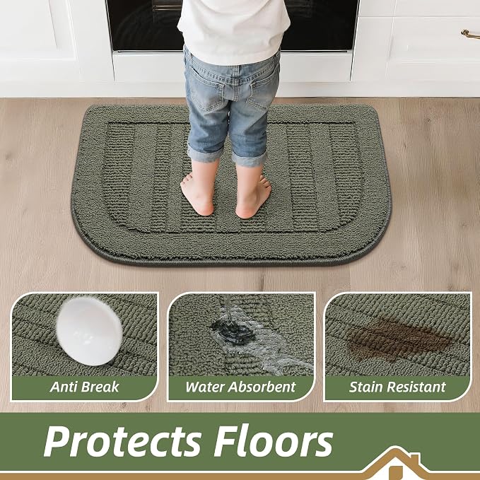 BEQHAUSE 24x36 Inch Kitchen Rug Mat Durable Kitchen Rugs Non-Slip Washable - Image 4