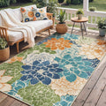 GENIMO Indoor Outdoor Area Rug 9'x12', Machine Washable Rugs by GENIMO