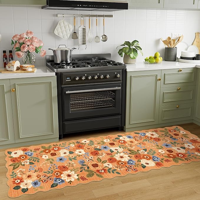 DUKINO 2.6x8 Runner Rug for Hallway, Washable Kitchen Rug - Image 7