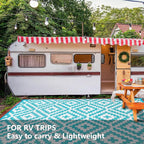 Outdoor Patio Plastic Straw Rug - Image 2