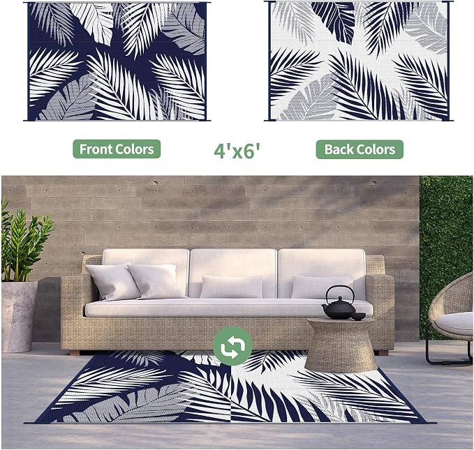 GENIMO Outdoor Rug 4' x 6' Waterproof - Image 2