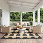 Nuloom Outdoor Performance Collection Sabina Dark Grey/Ivory, High Traffic by nuLOOM