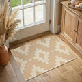 MatEssenz 2x3 Washable Entryway Rug, Woven Boho Geometric Indoor Front Door Mat by MatEssenz
