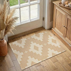 MatEssenz 2x3 Washable Entryway Rug, Woven Boho Geometric Indoor Front Door Mat by MatEssenz