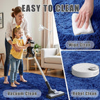 6x9 Area Rug for Living Room:Ultra Soft Fluffy Shag Navy Blue Rugs, Large Fuzzy - Image 7