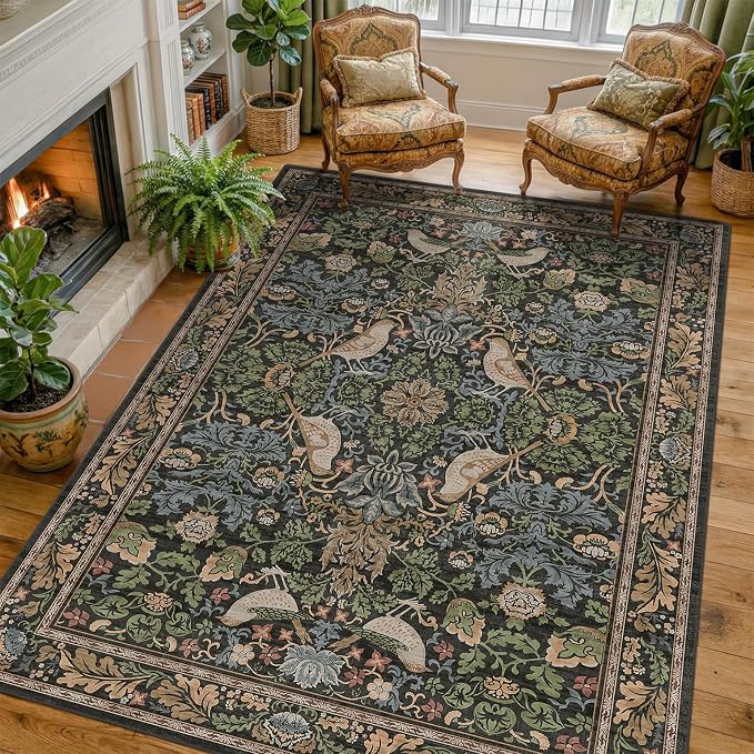 Washable Living Room Rug 6x8 by HazoHaus