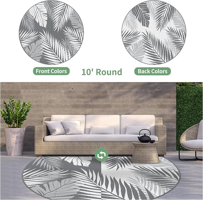 GENIMO Outdoor Rug 10' Round Waterproof - Image 2