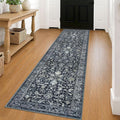 KILOCOCO Hallway Runner 2x8 Rug Runner Printed Vintage Floral Washable Kitchen by Kilococo