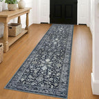 KILOCOCO Hallway Runner 2x8 Rug Runner Printed Vintage Floral Washable Kitchen by Kilococo