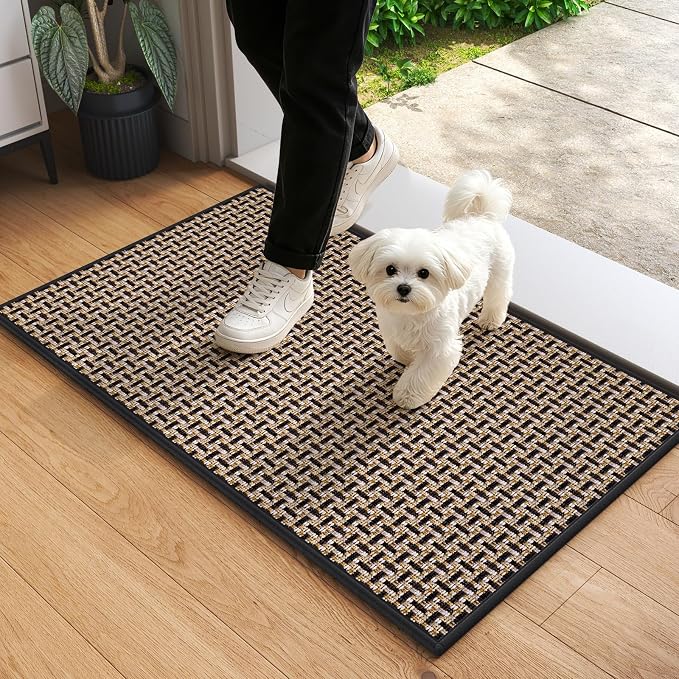 YDKGL Door Mat 17"x30", Dirt Resistant and Absorbent, Non-Slip Rubber Backing by YDKGL