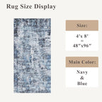4x8 Washable Area Rug – Non-Slip Rubber Backed Indoor Rug - Image 2