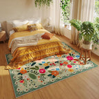Rugcomf Living Room Rug 5x7 Rug Machine Washable Boho Area Rug Non Slip Floral - Image 5