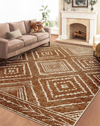 BESTSWEETIE Area Rug 6x8 Rug Machine Washable Non-Slip Low Pile Print Pattern by BESTSWEETIE