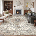 befbee 9x12 Area Rugs for Living Room, Ultra-Thin Washable Rug, Non-Slip by Befbee