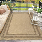 LIVEBOX Scalloped Washable 8x10 Rug, Easy Jute Tan Rug - Image 9
