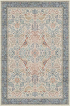 Boho Floral Bird Pattern 4x6 Large Mudroom Rug - Image 7
