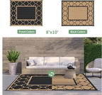 GENIMO Outdoor Rug 8' x 10' Patio Waterproof, Foldable Reversible Plastic Straw - Image 4