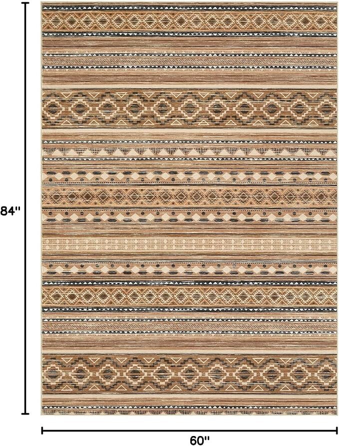 cotiled 5x7 Area Rugs Living Room Rug: Washable Boho Rugs - Image 2