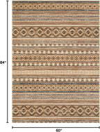 cotiled 5x7 Area Rugs Living Room Rug: Washable Boho Rugs - Image 2