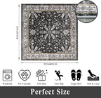 Square Rugs 5x5 Washable for Entryway: Non Slip Indoor Foot Carpet for Living - Image 2