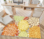 Colorful 3x5 Washable Rug for Living Room Tropical Botanical Modern Floral - Image 3