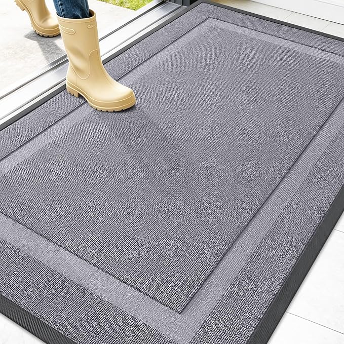 OLANLY Front Door Mat Indoor Outdoor Entrance, Waterproof All-Season, by OLANLY