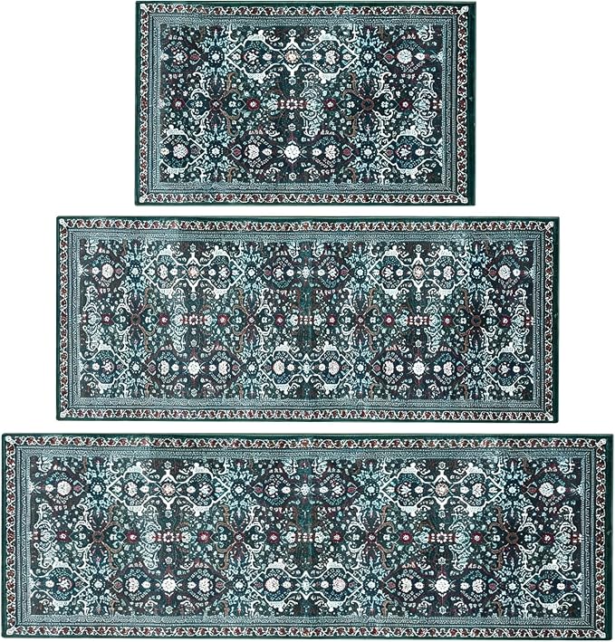 Sofort Kitchen Rugs Set of 3, Botanical Non Slip Washable Kitchen Mats - Image 7