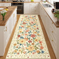 DUKINO 3x8 Washable Runner Rug, Non Slip Soft Floral Hallway Runner Rug by DUKINO