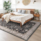 Black Boho Rug for Living Room 9x12 - Image 6