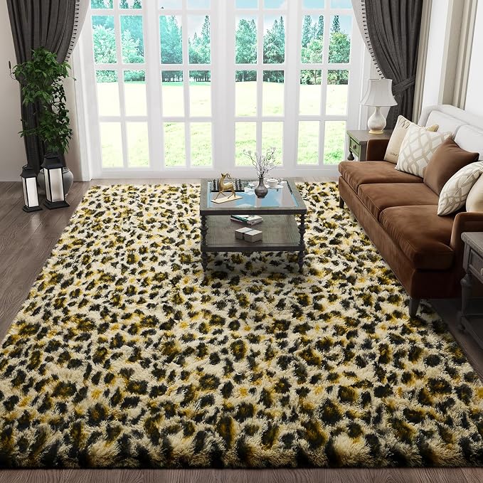 Ophanie 6x9 Leopard Rugs for Living Room Bedroom, Large Cheetah Print Rug - Image 3