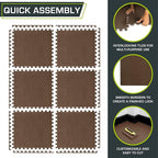 ProsourceFit Exercise Puzzle Mat 1/2-inch, EVA Interlocking Foam Floor Tiles - Image 6