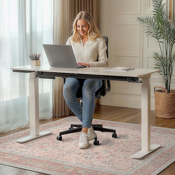 48"x72" Office Chair Mat for Hardwood Tile Floor, Under Desk Carpet Protector - Image 2