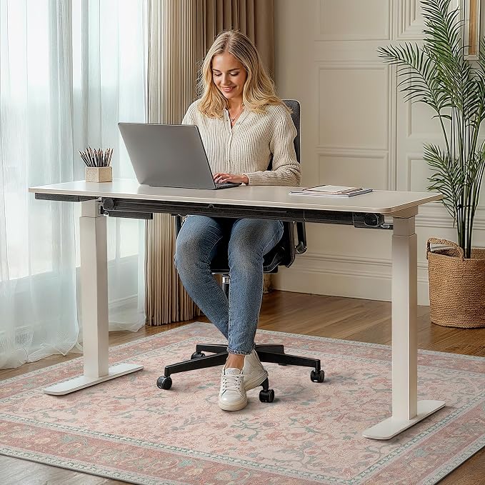 48"x60" Office Chair Mat for Hardwood Tile Floor, Under Desk Carpet Protector - Image 2