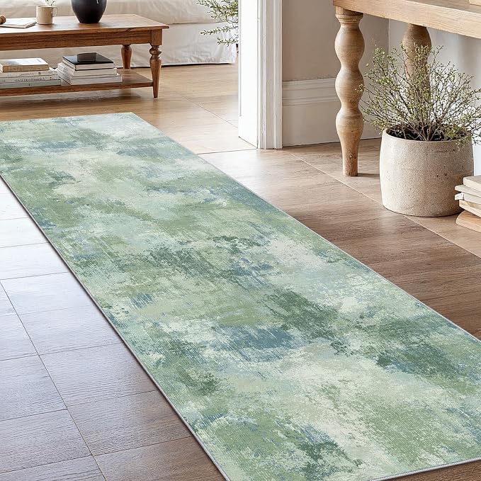 Runner Rugs for Hallway 2'6"x8', Modern Abstract Machine Washable Runners for by AMADAHOMEFURNISHING
