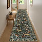DUKINO 2.6x14 Hallway Runner Rug, Vintage Washable Long Kitchen Rug - Image 6
