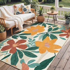 GENIMO Indoor Outdoor Area Rug 6'x9', Machine Washable Rugs by GENIMO